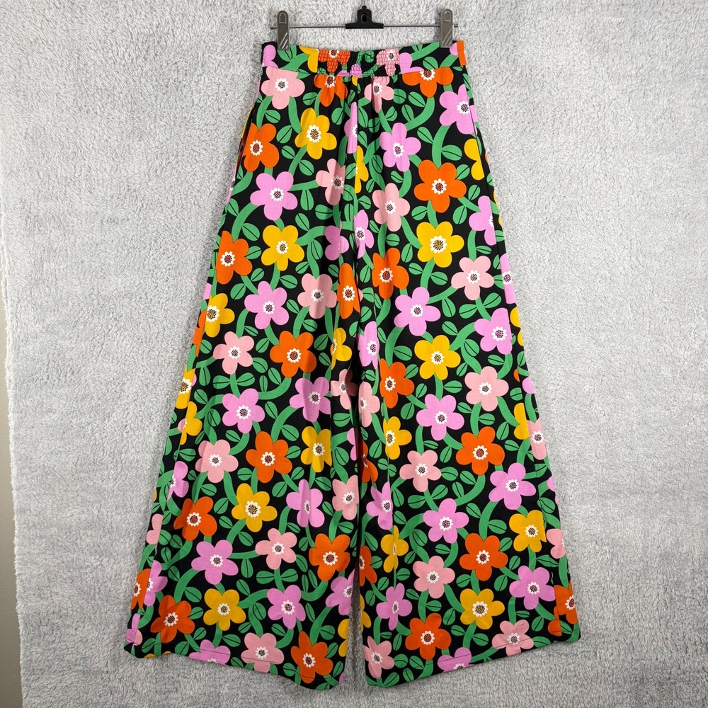 Traffic People Slow‎ Days of Summer Flare Trousers Size XS Floral Retro Wide Leg - Picture 9 of 9